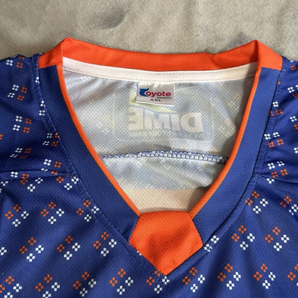 New York Islanders Ugly Christmas Hockey Jersey Elanders 72 AXL Blue Orange Long